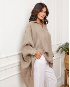 Tunique 100% Lin Brandy taupe