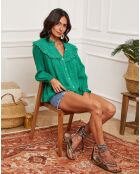 Chemise 100% Lin Camelo verte