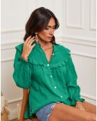Chemise 100% Lin Camelo verte