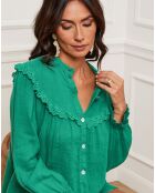 Chemise 100% Lin Camelo verte