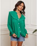 Chemise 100% Lin Camelo verte