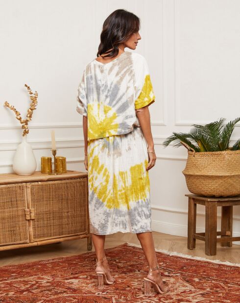 Robe Ceteen imprimé moutarde
