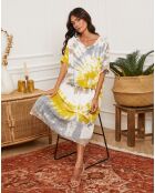 Robe Ceteen imprimé moutarde