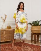 Robe Ceteen imprimé moutarde