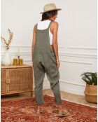 Salopette 100% Lin Corida kaki