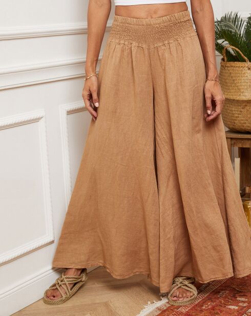 Pantalon 100% Lin Dagor camel