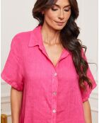 Robe 100% Lin Daor fushia