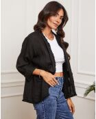 Gilet 100% Lin Ebissal noir