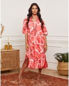 Robe 100% Lin Egolene corail
