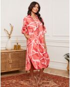 Robe 100% Lin Egolene corail