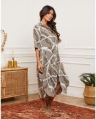 Abito Egolene taupe 100% lino