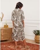 Abito Egolene taupe 100% lino