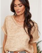 Top 100% Lin Fabioza camel