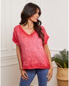 Top 100% Lin Fabioza framboise