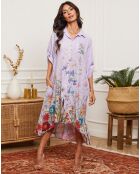 Robe en Lin mélangé Faroudja parme