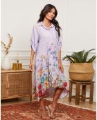 Robe en Lin mélangé Faroudja parme