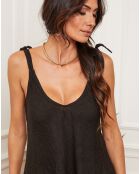 Filiale zwarte tanktop van 100% linnen