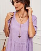 Robe 100% Lin Gustaro parme