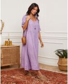 Robe 100% Lin Gustaro parme
