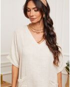 Robe 100% Lin Guval beige