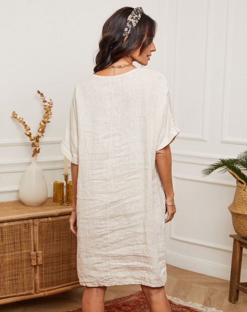 Robe 100% Lin Guval beige