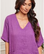Robe 100% Lin Guval violette