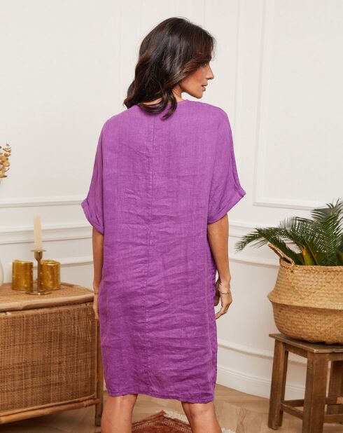 Robe 100% Lin Guval violette