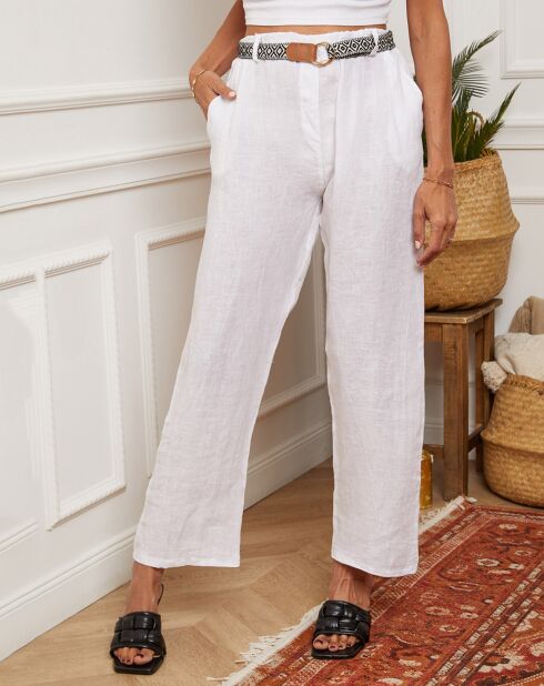 Pantalon 100% Lin Jarvis blanc