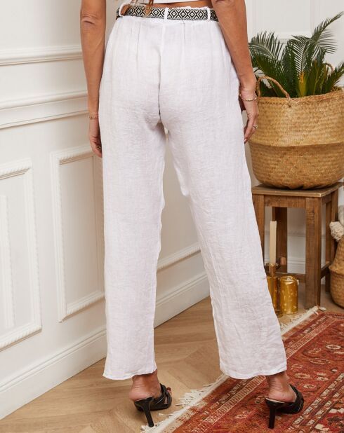 Pantalon 100% Lin Jarvis blanc