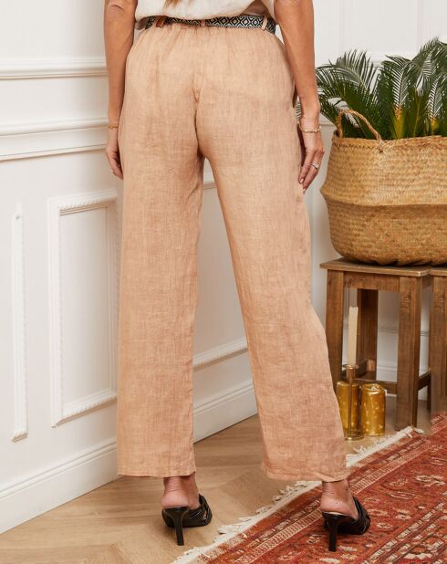Pantalon 100% Lin Jarvis camel