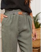 Pantalon 100% Lin Jarvis kaki