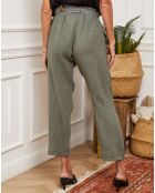 Pantalon 100% Lin Jarvis kaki