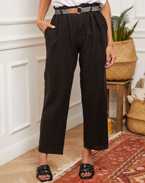 Pantalon 100% Lin Jarvis noir