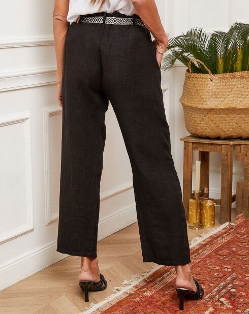Pantalon 100% Lin Jarvis noir