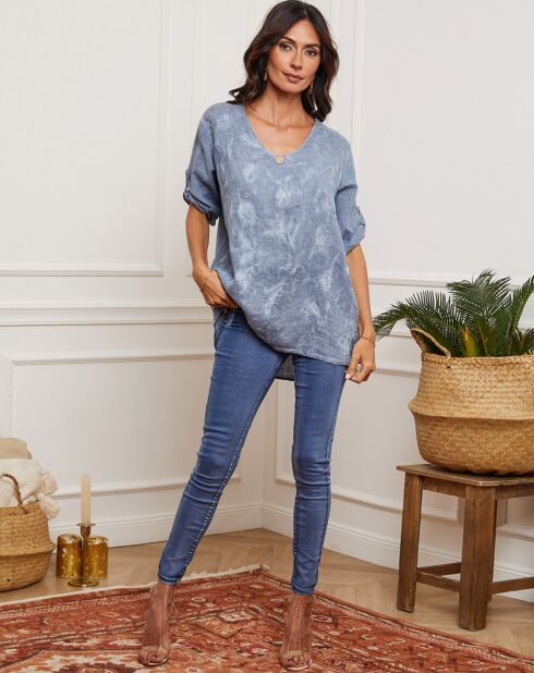 Top 100% Lin Jerubi indigo