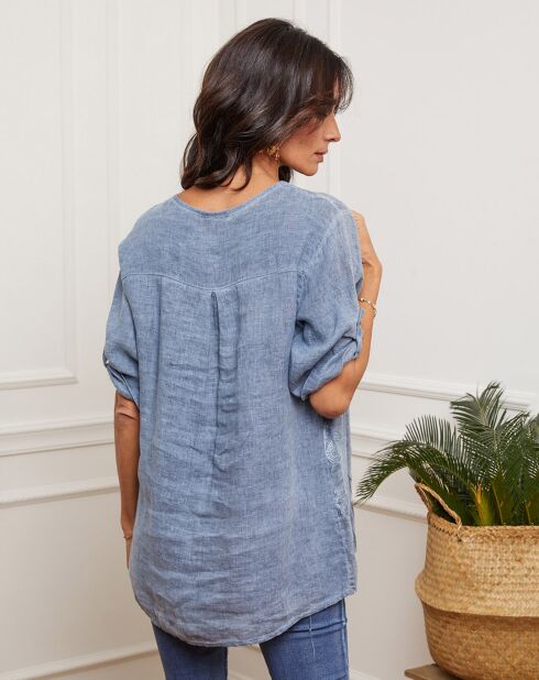 Top 100% Lin Jerubi indigo