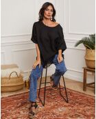 Blouse 100% Lin Kalon noire