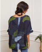 Blouse 100% Lin Krik marine