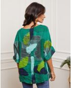 Blouse 100% Lin Krik verte