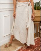 Jupe 100% Lin Luberon beige