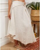 Jupe 100% Lin Luberon beige