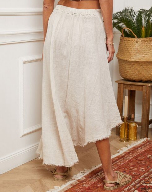 Gonna beige Luberon 100% lino