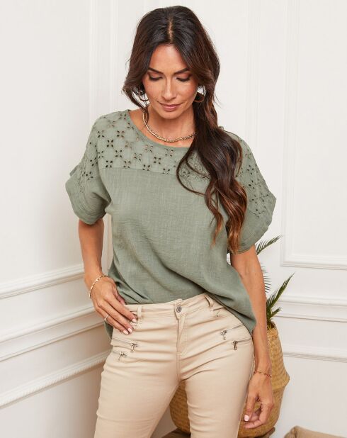 Kaki top met Lutarce