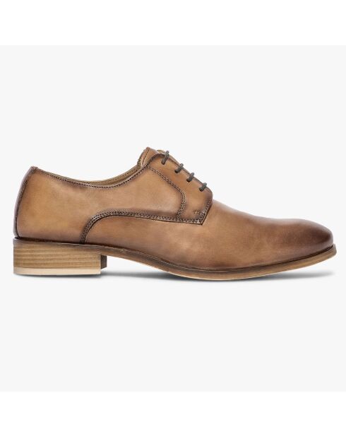 Derbies en Cuir Leonardo camel