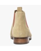 Chelsea boots en Velours de Cuir Olympio beiges