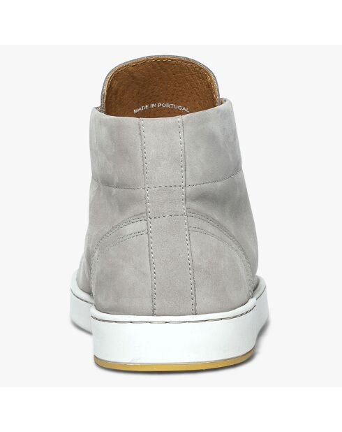 Baskets montantes en Velours de Cuir Hadrien grises