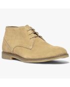 Derbies montantes en Velours de Cuir Rafael beiges