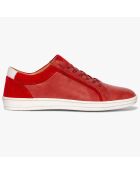 Baskets en Cuir Kerrien rouges