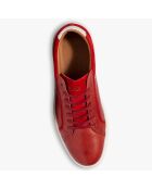 Baskets en Cuir Kerrien rouges