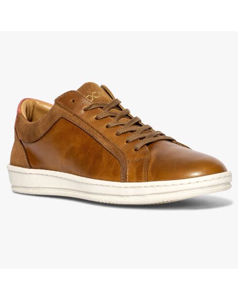 Sneakers Kerrien in pelle cognac